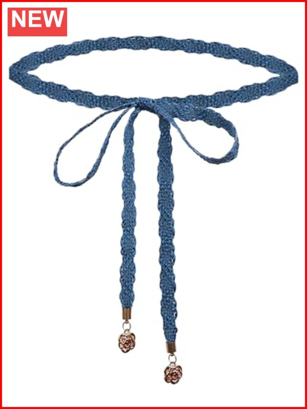 Woven Braided Waist Belt Polyester Tie Belt for Women Dresses
